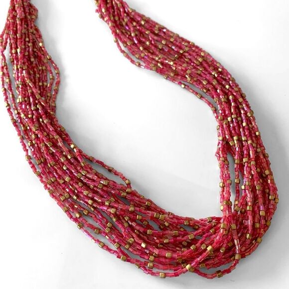Multi Strand Seed Bead Necklace - Picture 2 of 4